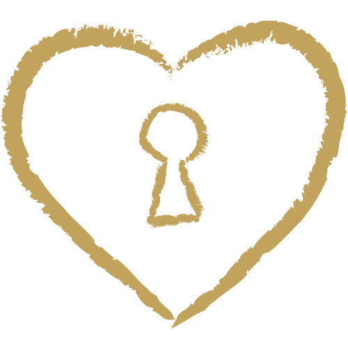 Sketch of heart with lock
